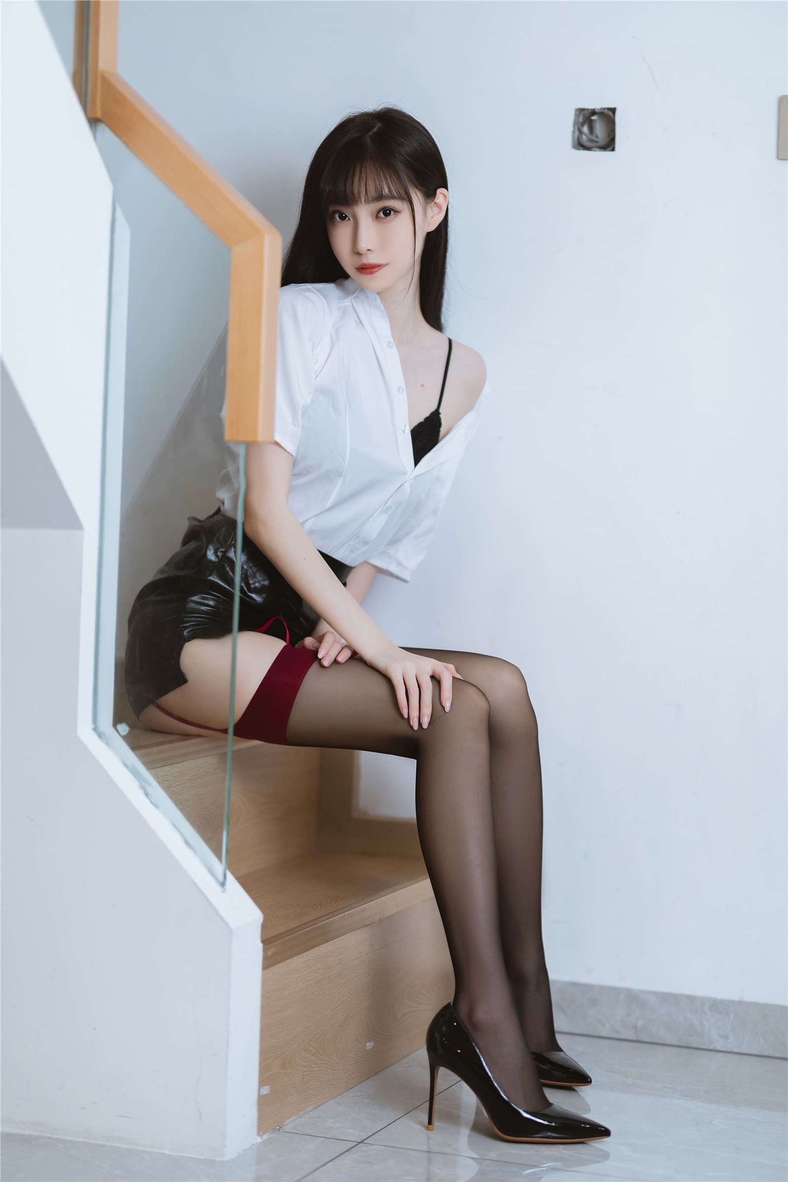 Xu Lan LAN - NO.033 Black Silk Leather Skirt(49)